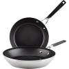 imageKitchenAid Stainless Steel Nonstick Frying PanSkillet 8 Inch Brushed Stainless SteelBrushed Stainless Steel