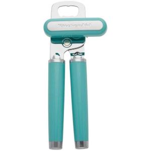 imageKitchenAid Classic Multifunction Can Opener and Bottle Opener Easy to Use Razor Sharp Stainless Steel Cutting Wheel Soft Ergonomic Handles CharcoalAqua Sky
