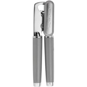 imageKitchenAid Classic Multifunction Can Opener and Bottle Opener Easy to Use Razor Sharp Stainless Steel Cutting Wheel Soft Ergonomic Handles CharcoalGray