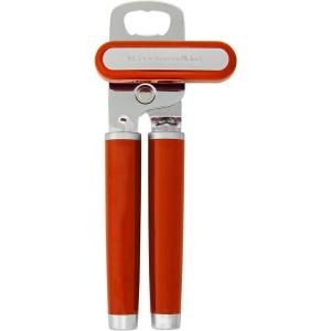 imageKitchenAid Classic Multifunction Can Opener and Bottle Opener Easy to Use Razor Sharp Stainless Steel Cutting Wheel Soft Ergonomic Handles CharcoalHot Sauce