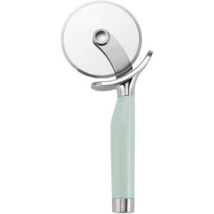imageKitchenAid Gourmet Stainless Steel Pizza Wheel with Sharp Blade to Easily Cutting Pizza Crusts Pies and more Finger Guard for Safety and Comfort Grip to Protect Fingers Dishwasher Safe BlackPistachio