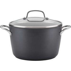 imageKitchenAid Hard Anodized Roasting PanRoaster with Removable Rack 13 Inch x 1575 Inch Matte BlackStockpot 8 Quart