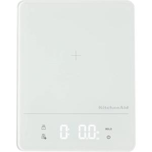 imageKitchenAid KQ913MW Digital Waterproof IPx7 Kitchen and Food Scale LED readout 11 Pound Max Capacity Mineral WaterWhite