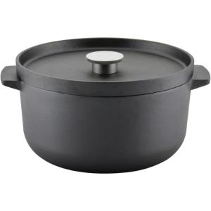 imageKitchenAid Seasoned Cast Iron Dutch OvenCasserole 6 Quart  BlackCast Iron Black