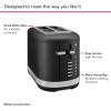 imageKitchenAid 2 Slice Automatic Toaster with Extra Wide Slots KMT2109ER Empire RedCast Iron Black