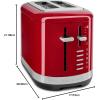 imageKitchenAid 2 Slice Automatic Toaster with Extra Wide Slots KMT2109ER Empire RedEmpire Red