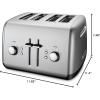 imageKitchenAid 4Slice Toaster with Manual HighLift Lever  KMT4115 Contour Silver
