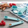 imageKitchenAid Classic Measuring Spoons Set of 5 Aqua SkyBlackAqua Sky