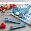 imageKitchenAid Classic Measuring Spoons Set of 5 Aqua SkyBlackBlue Velvet