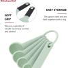 imageKitchenAid Classic Measuring Spoons Set of 5 Aqua SkyBlackPstachio