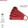 imageKitchenAid Classic Measuring Spoons Set of 5 Aqua SkyBlackRed