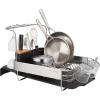 imageKitchenAid Full Size Rust Resistant Expandable Dish Rack with Angled Self Draining Drainboard 24Inch BlackBlack