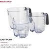 imageKitchenAid KO298OSAQA Gourmet Measuring Jugs Set of 3 Aqua SkyBlack
