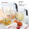 imageKitchenAid KO298OSAQA Gourmet Measuring Jugs Set of 3 Aqua SkyBlack