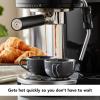 imageKitchenAid SemiAutomatic Espresso Machine KES6403 Matte Charcoal Grey 14 LitersBlack