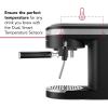 imageKitchenAid SemiAutomatic Espresso Machine KES6403 Matte Charcoal Grey 14 LitersBlack Matte