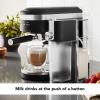 imageKitchenAid SemiAutomatic Espresso Machine KES6403 Matte Charcoal Grey 14 LitersBlack Matte
