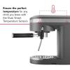 imageKitchenAid SemiAutomatic Espresso Machine KES6403 Matte Charcoal Grey 14 LitersCharcoal Grey