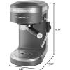 imageKitchenAid SemiAutomatic Espresso Machine KES6403 Matte Charcoal Grey 14 LitersCharcoal Grey