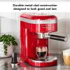 imageKitchenAid SemiAutomatic Espresso Machine KES6403 Matte Charcoal Grey 14 LitersEmpire Red