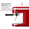 imageKitchenAid SemiAutomatic Espresso Machine KES6403 Matte Charcoal Grey 14 LitersEmpire Red