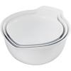 imageKitchenAid Universal Nesting Plastic Mixing Bowls Set Of 3 25 quart 35 quart 45 quart Non Slip Base with Easy Pour Spout to Reduce Mess Dishwasher Safe Aqua Sky White GrayWhite