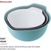 imageKitchenAid Universal Nesting Plastic Mixing Bowls Set Of 3 25 quart 35 quart 45 quart Non Slip Base with Easy Pour Spout to Reduce Mess Dishwasher Safe Aqua Sky White GrayAqua Sky White Gray