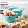 imageKitchenAid Universal Nesting Plastic Mixing Bowls Set Of 3 25 quart 35 quart 45 quart Non Slip Base with Easy Pour Spout to Reduce Mess Dishwasher Safe Aqua Sky White GrayAqua Sky