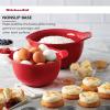 imageKitchenAid Universal Nesting Plastic Mixing Bowls Set Of 3 25 quart 35 quart 45 quart Non Slip Base with Easy Pour Spout to Reduce Mess Dishwasher Safe Aqua Sky White GrayRed