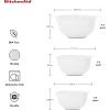 imageKitchenAid Universal Nesting Plastic Mixing Bowls Set Of 3 25 quart 35 quart 45 quart Non Slip Base with Easy Pour Spout to Reduce Mess Dishwasher Safe Aqua Sky White GrayWhite
