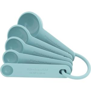 imageKitchenAid Classic Measuring Spoons Set of 5 Aqua SkyBlackAqua Sky