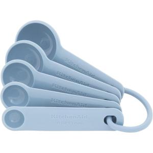 imageKitchenAid Classic Measuring Spoons Set of 5 Aqua SkyBlackBlue Velvet