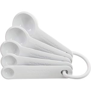 imageKitchenAid Classic Measuring Spoons Set of 5 Aqua SkyBlackWhite