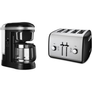 imageKitchenAid KCM1209DG Drip Coffee Maker 12 Cup Matte GreyOnyx Black