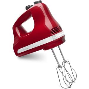 imageKitchenAid KHM512WH 5Speed Ultra Power Hand Mixer White 8x7x5Empire Red
