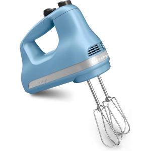 imageKitchenAid KHM512WH 5Speed Ultra Power Hand Mixer White 8x7x5Velvet Bue