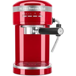 imageKitchenAid SemiAutomatic Espresso Machine KES6403 Matte Charcoal Grey 14 LitersEmpire Red