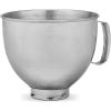 imageKitchenAid 5 Quart Stainless Steel Bowl for all KitchenAid 455 Quart TiltHead Stand Mixers KSM5SSBHM Hammered Stainless