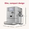 imageKitchenAid Fully Automatic Espresso Machine KF8 with Milk Attachment ampamp Plant Based Milk Options KES8558BK Cast Iron BlackStainless Steel