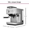 imageKitchenAid Semi Automatic Espresso Machine with Burr Grinder 25L Cast Iron Black KES6551BKBrushed Stainless Steel