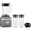 imageKitchenAid K150 3 Speed Ice Crushing Blender with 2 Personal Blender Jars  KSB1332Y  Matte Charcoal Grey Dark Grey 48 oz