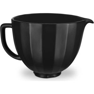 imageKitchenAid 5 Quart Ceramic Bowl for all KitchenAid 455 Quart TiltHead Stand Mixers KSM2CB5PBS Black Shell
