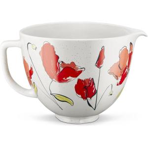 imageKitchenAid 5 Quart Ceramic Bowl for all KitchenAid 455 Quart TiltHead Stand Mixers KSM2CB5PPY Poppy