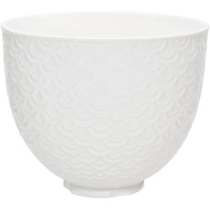 imageKitchenAid 5 Quart Ceramic Bowl for all KitchenAid 455 Quart TiltHead Stand Mixers KSM2CB5TWM White Mermaid lace