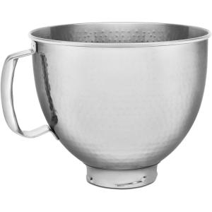 imageKitchenAid 5 Quart Stainless Steel Bowl for all KitchenAid 455 Quart TiltHead Stand Mixers KSM5SSBHM Hammered Stainless