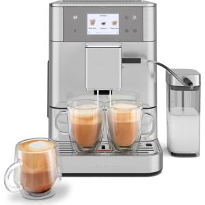 imageKitchenAid Fully Automatic Espresso Machine KF7 with Milk Attachment KES8557BK Cast Iron BlackStainless Steel