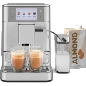 imageKitchenAid Fully Automatic Espresso Machine KF8 with Milk Attachment ampamp Plant Based Milk Options KES8558BK Cast Iron BlackStainless Steel