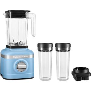 imageKitchenAid K150 3 Speed Ice Crushing Blender with 2 Personal Blender Jars  KSB1332Y  Blue Velvet 48 oz