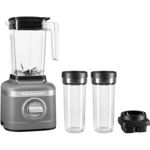 imageKitchenAid K150 3 Speed Ice Crushing Blender with 2 Personal Blender Jars  KSB1332Y  Matte Charcoal Grey Dark Grey 48 oz