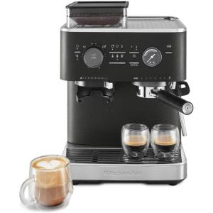 imageKitchenAid Semi Automatic Espresso Machine with Burr Grinder 25L Cast Iron Black KES6551BKCast Iron Black